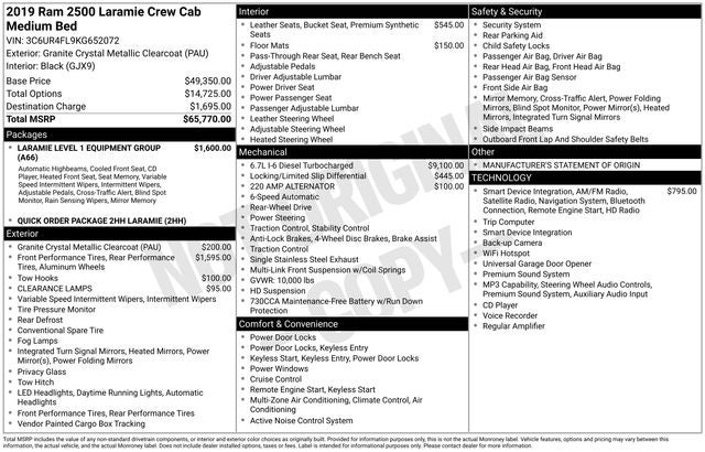 ram ram 2500 pickup 2019 3C6UR4FL9KG652072 image ram ram 2500 pickup 2019 3C6UR4FL9KG652072 image